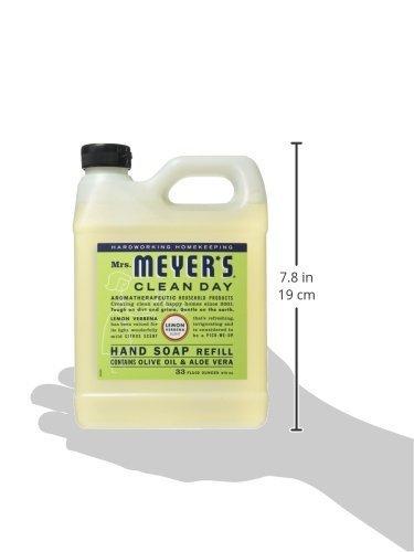 MRS. MEYER'S CLEAN DAY MRS. MEYER\'S CLEAN DAY Liquid Hand Soap Refill Lemon Verbena, 33 Fl Oz (Pack of 2)