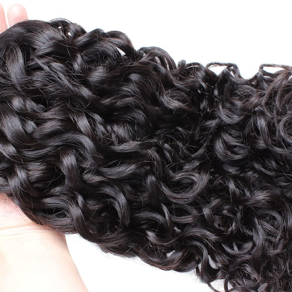 sent hair Sent Hair 11A Human Hair Top Grade One Donor 3 Bundles Water Wave Weave Double Weft Brazilian Virgin Hair 100% Unprocessed Bundle Hair Extensions 22\"24\"26\"Natural Color 11A Bundles