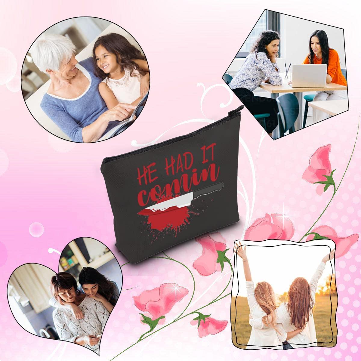 TSOTMO TSOTMO Chicago The Musical Makeup Bag He Had It Coming Bag Broadway Musical Inspired Gift Actor Actress Gifts (HE HAD IT COMING)