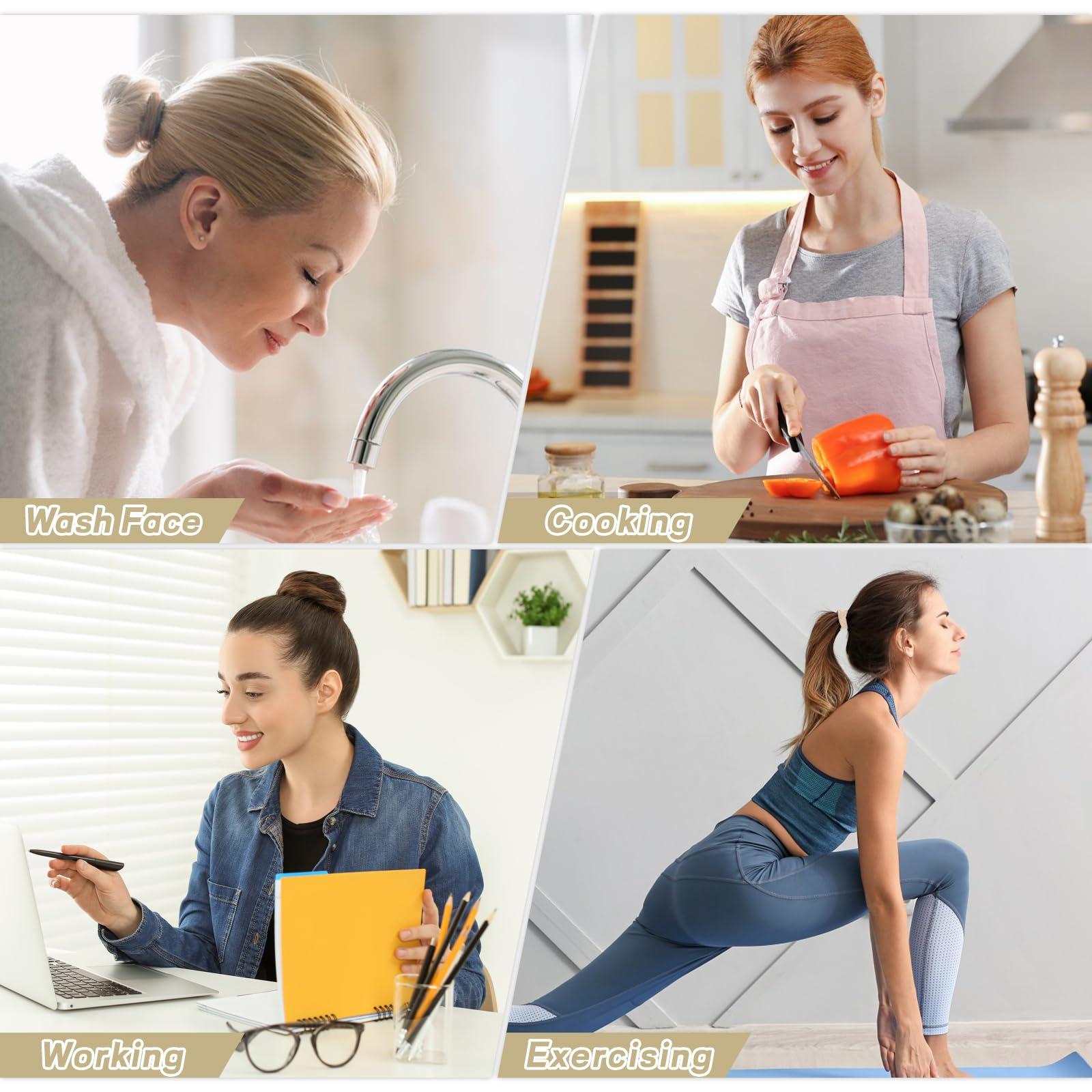 obeoby 100PCS Blonde Hair Ties, Seamless Hair Ties Ponytail Holders Elastics Hair Accessories for Women Girls