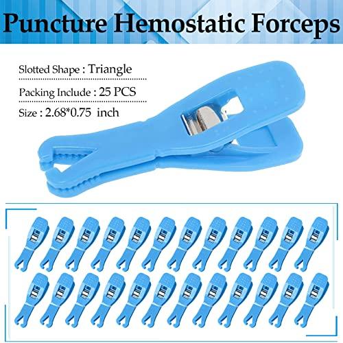 Usiriy Body Piercing Clamps Tool - Usiriy 25PCS Disposable Triangle Body Piercing Needle Slot Forcep Clamp Piercing Clip Puncture Hemostatic Forceps Ear Nose Lip Navel Piercing Supplies Blue Plier (Triangle)