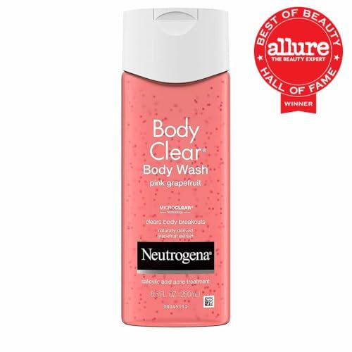 Neutrogena Neutrogena Body Clear Acne Treatment Body Wash with Salicylic Acid Acne Medicine, Pink Grapefruit Body Acne Cleanser to Prevent Breakouts on Back, Chest & Shoulders, 8.5 fl. oz, 3 Pack