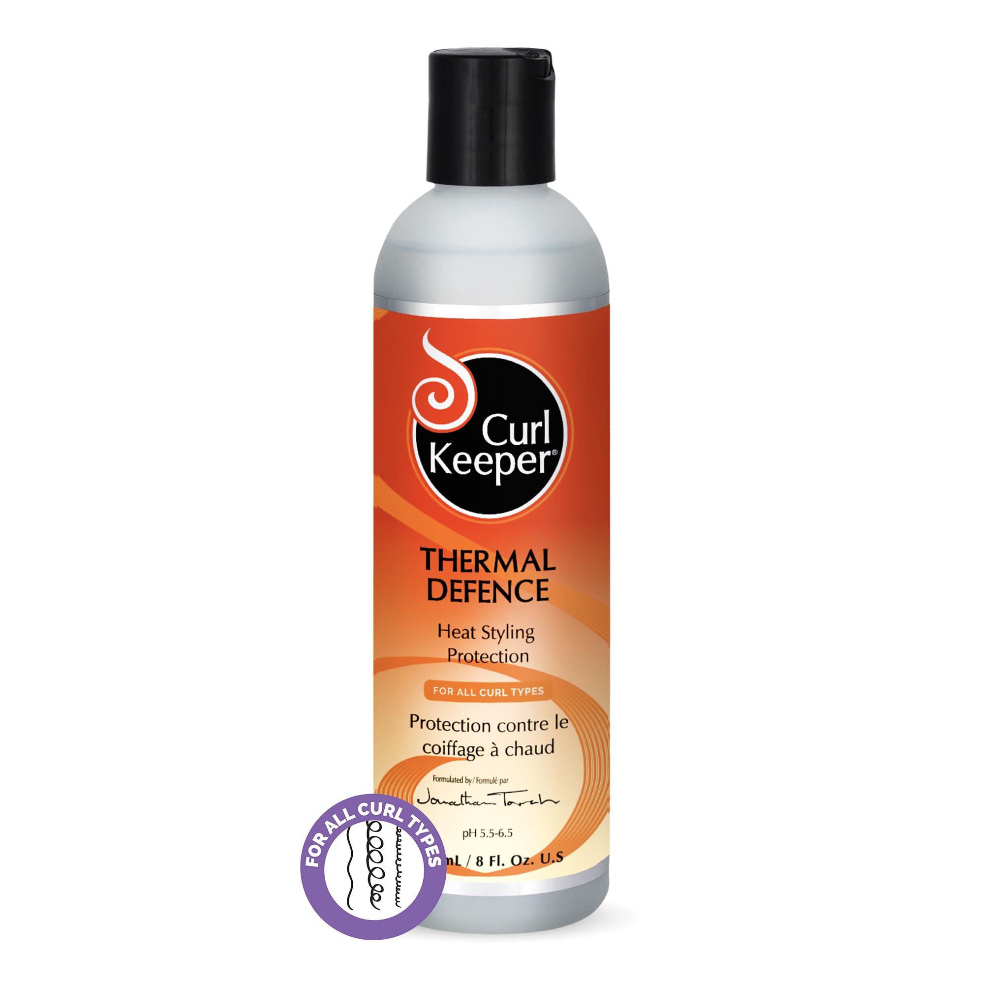 Curl Keeper Curl Keeper Heat Protection Cream for All Curl Types - Travel-Size Thermal Styling Protectant for Curly Hair, Flat Iron & Blow Dry (8 Fl Oz)