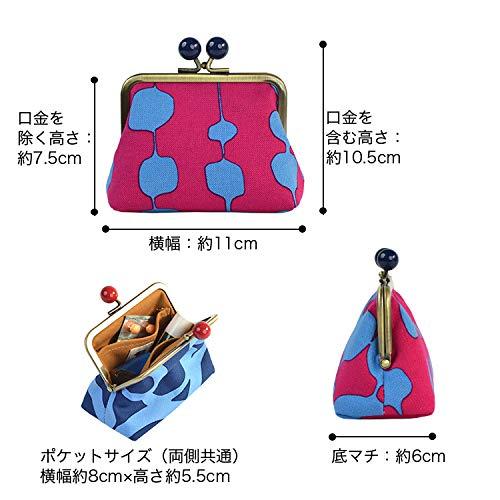 ino-kichi Inokichi Hand Printed Sankaku Pouch, Small, Coin Pouch, Japanese Pattern, Japanese Modern, Hand Printed by Kyoto Artisans, Cosmetic Pouch, Made in Japan, Wakka, Wakka - Midori,