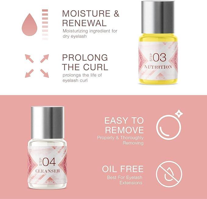 Lephoqua Lash Lift Kit Eyelash Perm Kit: Eyelash Brow Lamination Kit - Lash Perming Curling Kit At home DIY and Professional for beginners - 2024 Upgraded