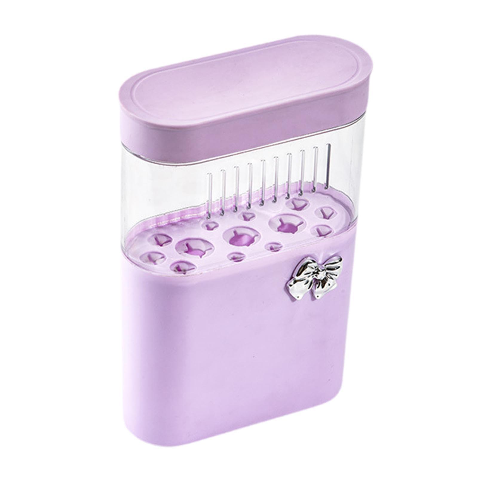 Generic Generic Makeup Brush Storage Cosmetic Brushes Storage Display Case 13 Slots Waterproof Paintbrushes Desktop Makeup Brush Organizer, violet, 21cmx14cmx6cm