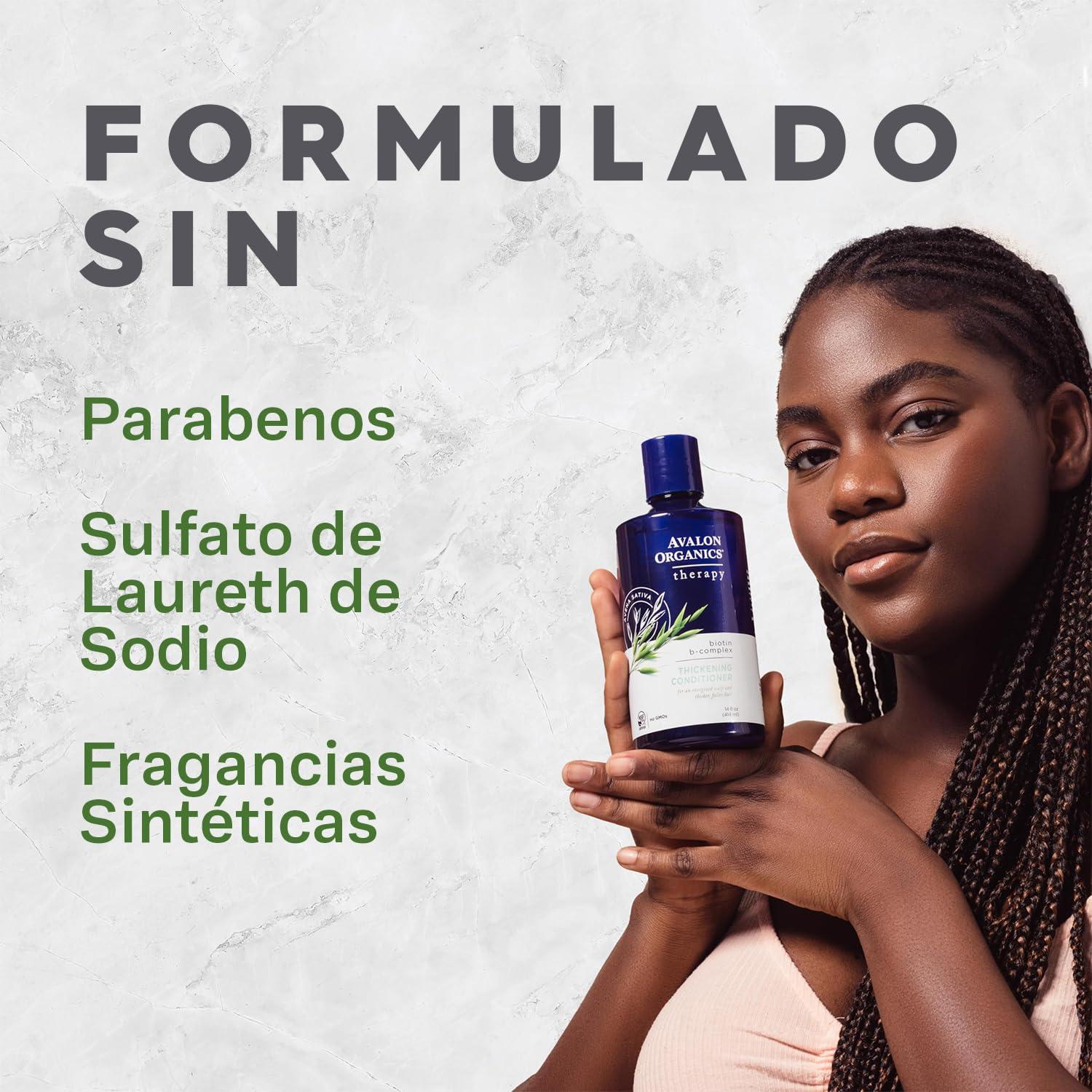 Avalon Organics Avalon Organics Therapy Biotin B-Complex Thickening Conditioner, For an Energized Scalp and Thicker, Fuller-Looking Hair, 14 Fluid Ounces