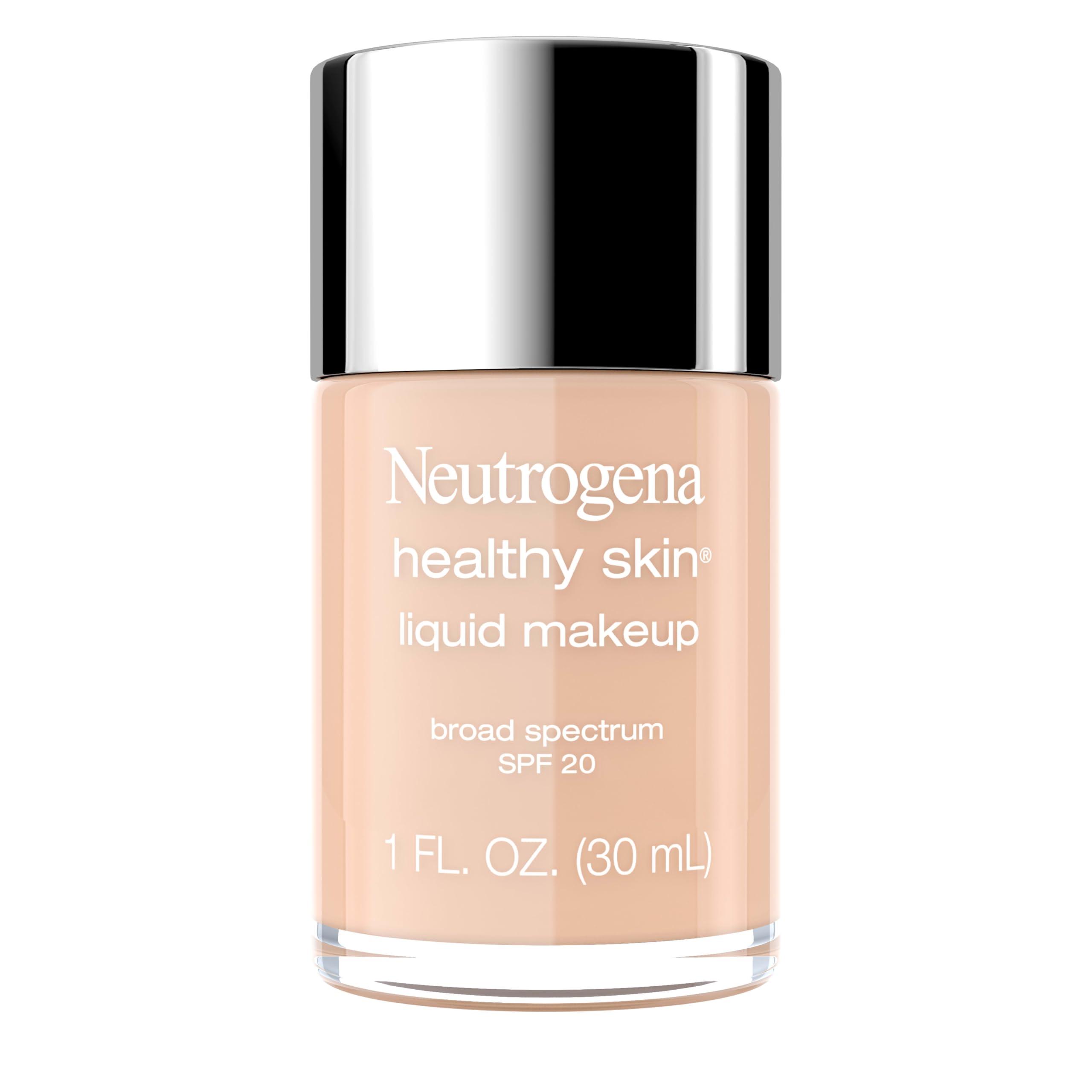 Neutrogena Neutrogena Healthy Skin Liquid Makeup Foundation, Broad Spectrum SPF 20 Sunscreen, Lightweight & Flawless Coverage Foundation with Antioxidant Vitamin E & Feverfew, Medium Beige, 1 fl. oz