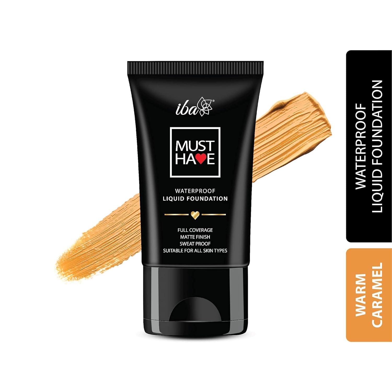 KM Must Have Waterproof Liquid Foundation - Cool, 30ml | Full Coverage l Long Lasting | Oil Free & Lightweight Matte Finish l Face Makeup | Halal Certified & Vegan Makeup (Warm Caramel, 30ML)
