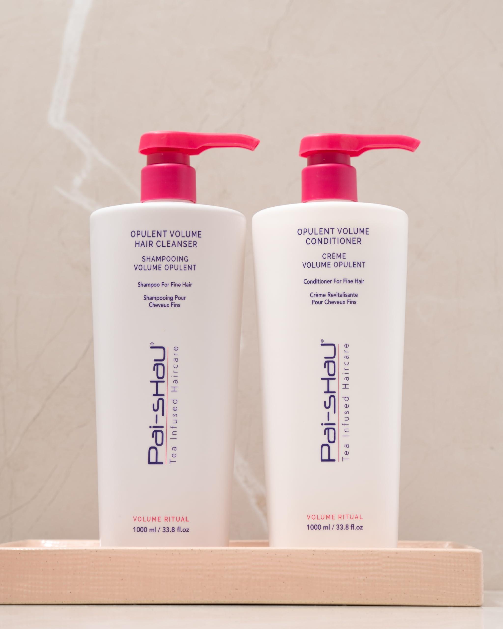 Pai-Shau Pai-Shau Opulent Volume Cleanser and Conditioner Duo Set - Volumizing Cleanser and Conditioner for Thin Hair - Provides Improved Volume and Hydration - Shampoo for Women - 33.8 Fl Oz each