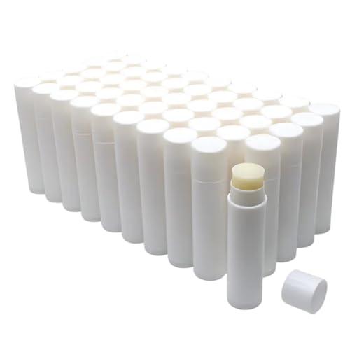 Lip Balm Express Generic Lip Balm Bulk Unlabeled - Made in USA 100 Pack Vanilla White Bulk Chapstick - Natural Ingredients
