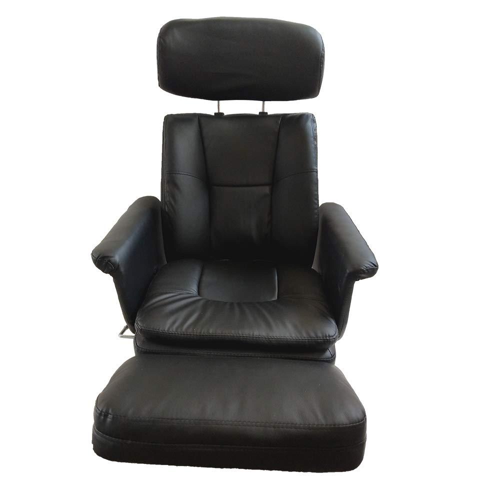 INTSUPERMAI INTSUPERMAI Beauty Salon Chair Deck Chair Massage Table Bed Folding Chair No Locking Function with Air Pressure Adjustable Max Load 440lb for SPA Salon Tattoo Equipment Home Office Chair (Black)