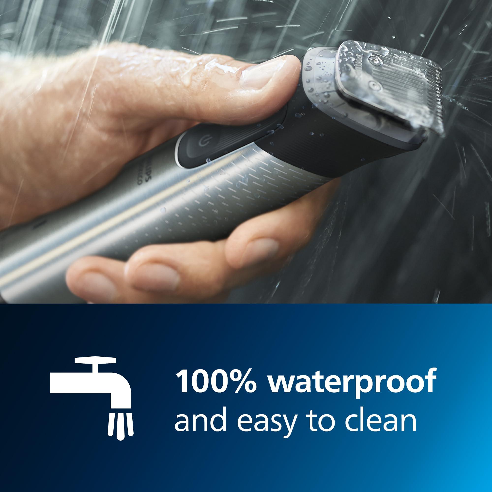 Norelco Philips Norelco Multigroom 7000 Series, All-in-One Trimmer, Beard Trimmer and Hair Clipper, 23-Piece Men\'s Grooming Kit for Beard, Face, Nose, Ear, Body, with Titanium Blades, Travel Pouch, MG7970/49