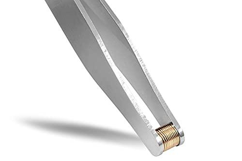 Product of Gifu Japan Seki Japan Ear Hair Trimmer Clipper Cutter Tweezers Shape with Spring Safe Design for Hair Removal, Japanese Stainless Steel