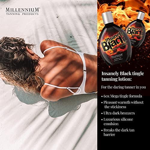 Millennium Tanning Products Millennium Tanning Insanely Black 60x, Mega Tingle Dark Tanning Lotion, 13.5 Ounces