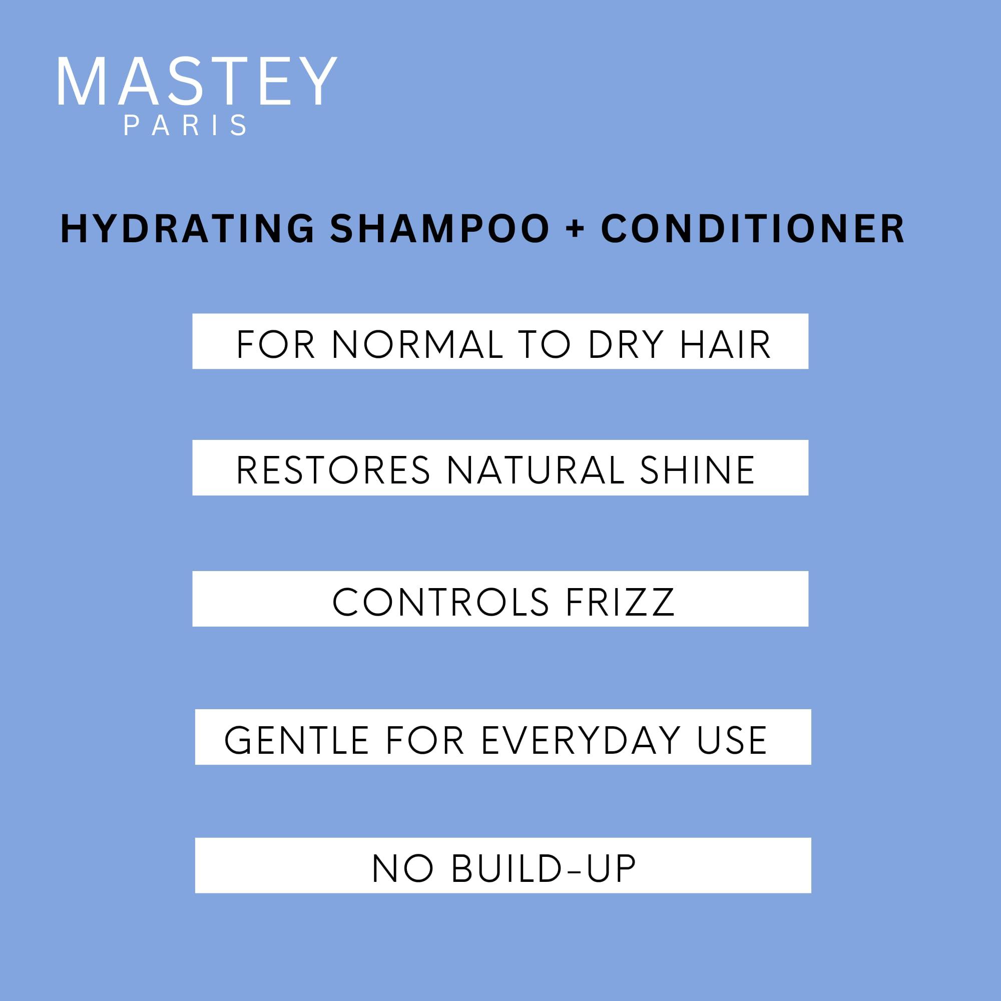 Mastey Mastey Paris Professional Cream Hair Care, Sulfate Free, Lipid & Amino Acid Fortified, with UV Blocking Antioxidants - 33 fl oz (Shampoo plus Conditioner)
