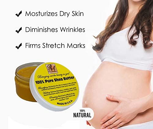 RA COSMETICS RA COSMETICS 100% Pure African Shea Butter 8 oz - Yellow Leak Proof