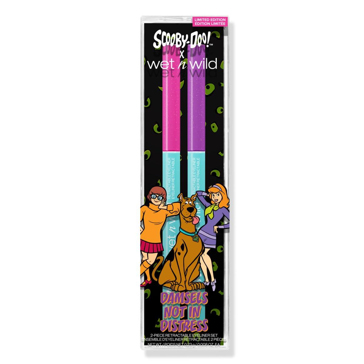 wet n wild wet n wild Scooby Doo Limited Edition PR Box- Makeup Set with Brushes, and Palettes & Scooby Doo Collection Damsels Not In Distress 2-Piece Retractable Eyeliner Set