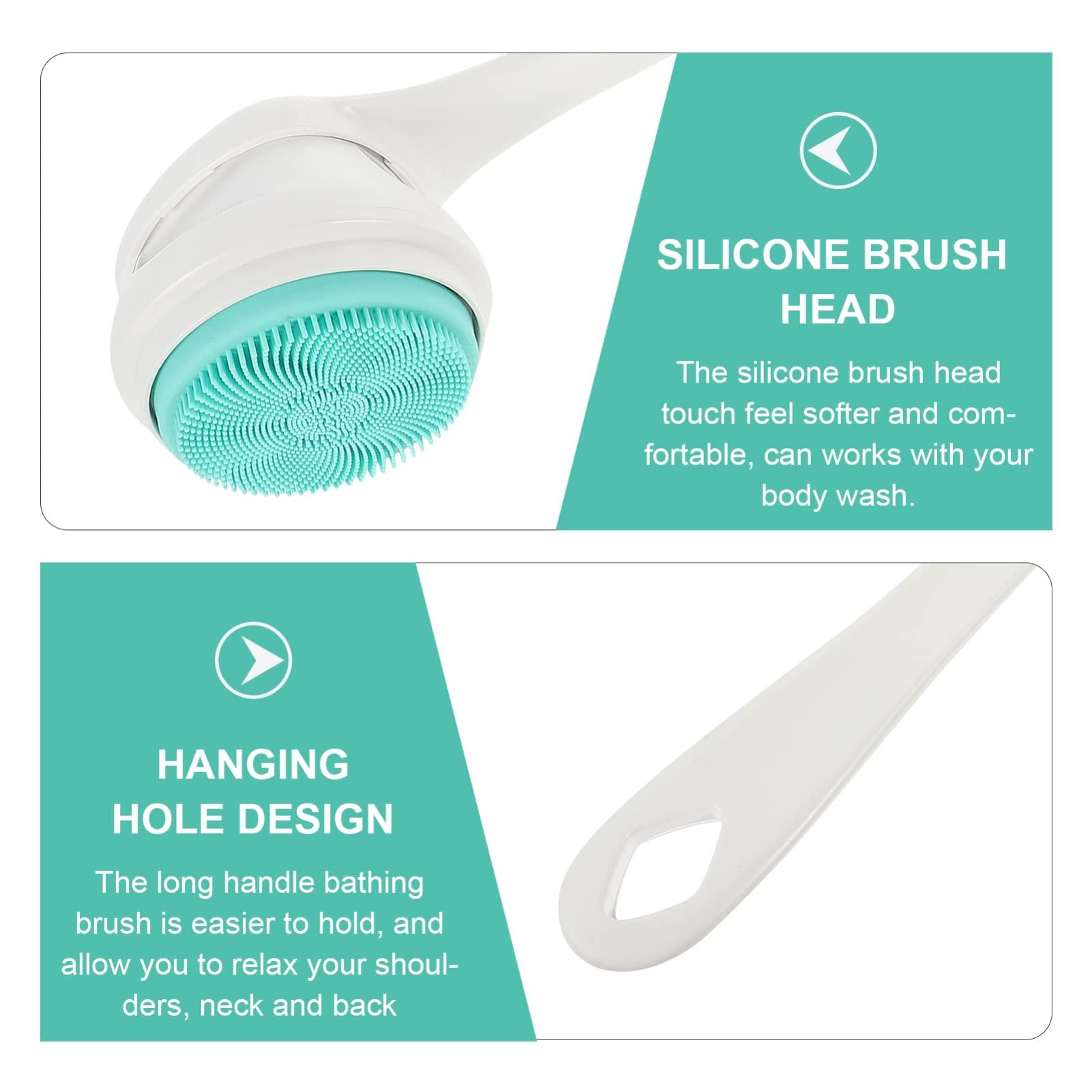 SUPVOX 1 Set Electric Shower Brush Loofah Scrubber Body Exfoliating Scrubber Body Brush Exfoliating Body Scrubber Electric Scrubber Body Scrub Brush Shower Body Scrubber White