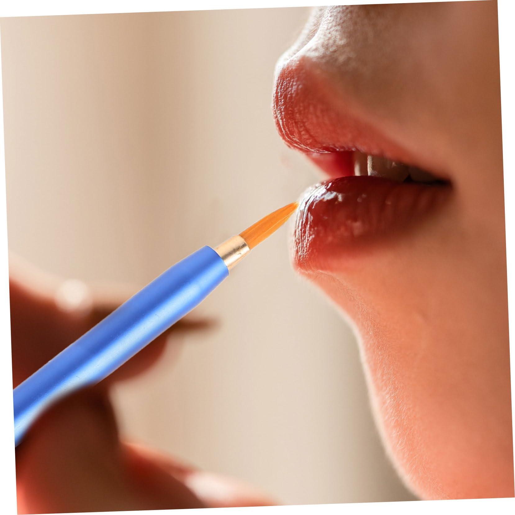 Healifty 20 Pcs retractable lip brush lipstick brush lipstick lip brush with cap concealer applicator reusable lip brush lip lip balm Metal shell aluminum alloy travel