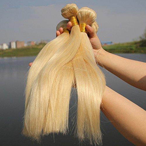 Ruma Hair Ruma Hair 8A Blonde Brazilian Hair Extensions 3/4 Bundles Lot 100% Unprocessed #613 Platinum Blonde Virgin Human Hair Silky Straight Weaves 10-30'' Mixed Lengths In Stock (16 16 16 16)