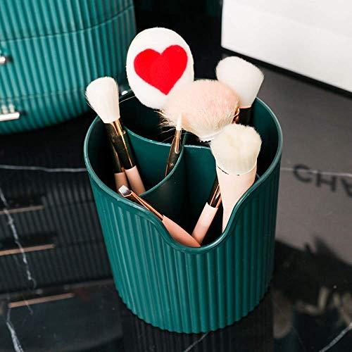 qiuqiu qiuqiu Makeup Brush Holder Dressing Table Storage Box Simple Eyebrow Pencil Storage Bucket, Creative Gift for Desktop Supplies Makeup Brush Holder-Green