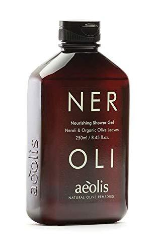 AEÒLIS AEOLIS Nourishing Shower Gel with Neroli and Natural Olive Leaves, All-Natural Olive Oil Extract from Greece, Cleanses and Moisturizes, for Men and Women, 8.45 Fl.oz