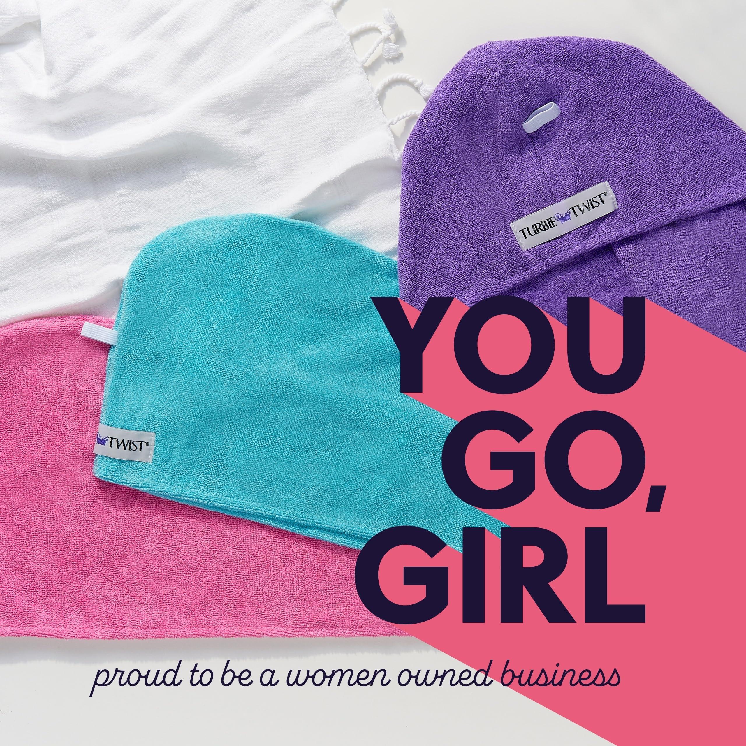 Turbie Twist Turbie Twist 3-Pack Cotton Hair Towel Wrap for Beauty, Travel, Gifting - Fast-Drying Turban for Luxurious Personal Care - For All Hair Types & Lengths - White