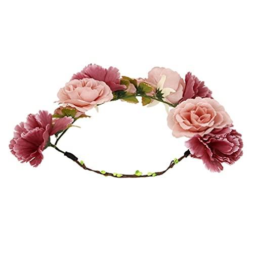 Homoyoyo Homoyoyo Flower Headpiece Flower Headbands for Wedding Flower Headband Flower Wreath Bridal Headpieces Flower Crowns Head Bands for Women\'s Hair Floral Garland Crown Lily Bulk Bridesmaid