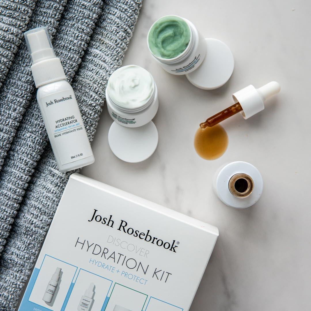 Josh Rosebrook Josh Rosebrook Hydration Kit - Hydrate + Protect - Hydrating Accelerator 30mL, Hydration Boost Concentrate 15mL, Vital Balm Cream 10mL, Advanced Hydration Mask 10mL - Travel Size Skin Care Set