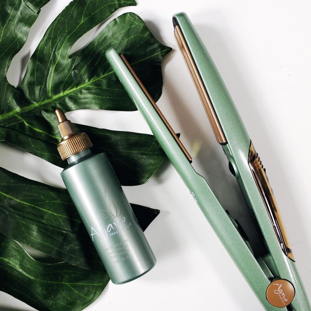 Agave HEALING OIL Agave Vapor Infusion Heat-Activated Leave-In Conditioner for Smooth Hydrated Hair, 3 fl oz