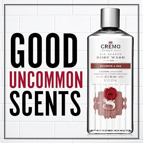 Cremo Cremo Men\'s Body Wash Bundle with Silver Water & Birch and Bourbon & Oak Scents, 16 Fl Oz Each