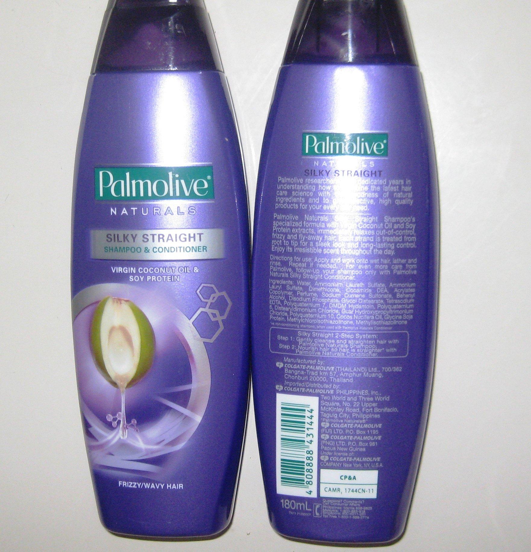 Palmolive Naturals Lot of 2 Palmolive Naturals Silky Straight Shampoo & Conditioner Frizzy/Wavy Hair 180ml