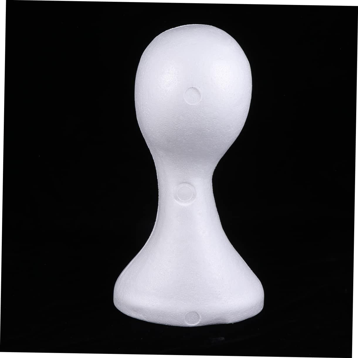 NULYLU NULYLU Art Mannequin White Headset Stand Foam Mannequin Wig Head Mannequins Foam Manikin Head Model Male Mannequin Head Display Mannequin Wig Head Stand Headphone Stand Holder White Wig