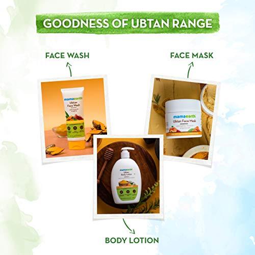 MAMAEARTH Mamaearth Ubtan Face Pack with Turmeric & Saffron | De-Tan Mask Helps Remove Tanning & Restore Natural Glow | Helps Make Skin Soft & Supple | 3.53 Oz (100g)