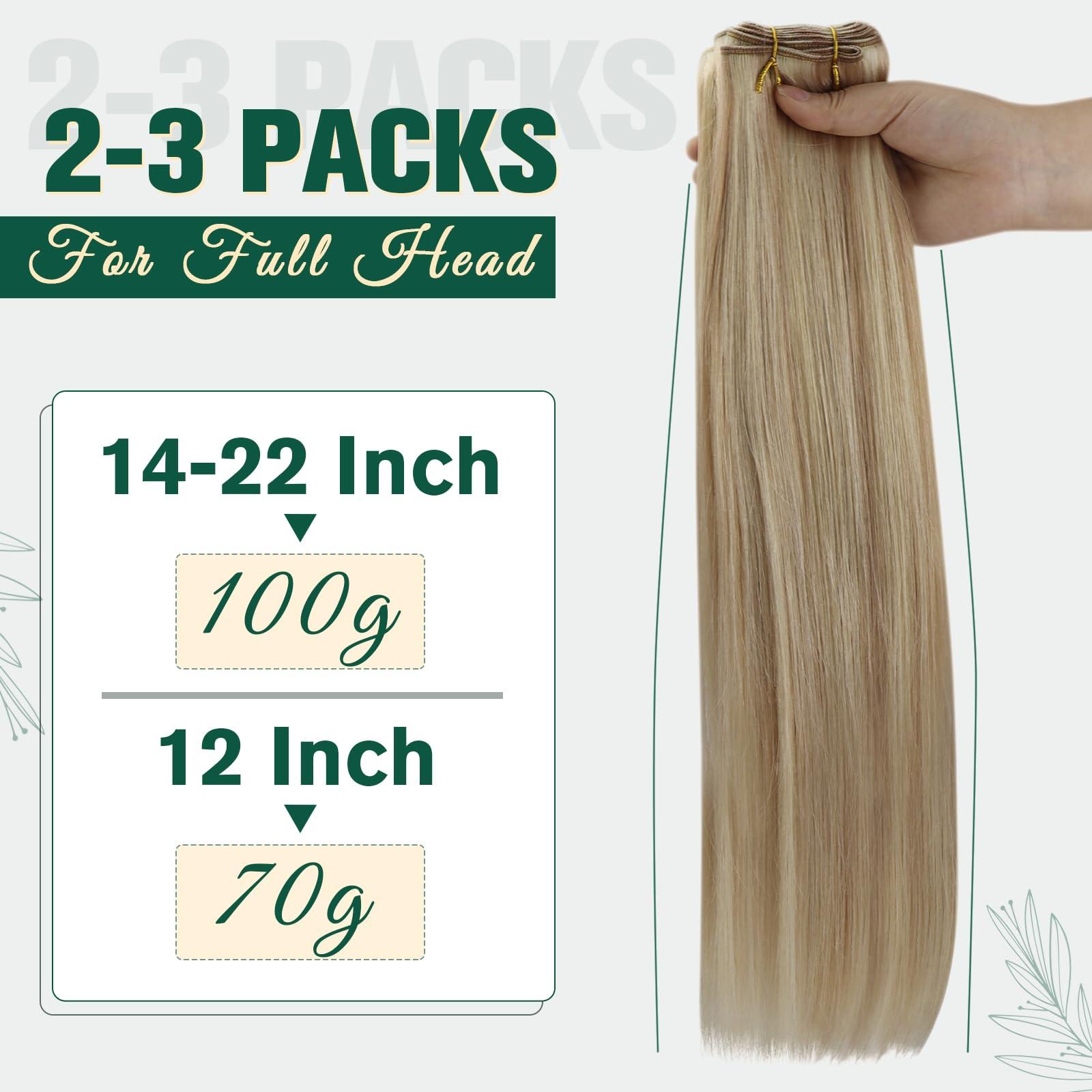 RUNATURE RUNATURE Ash Blonde Highlight Tape in Human Hair Extensions 24Inch Straight Weft Hair Extensions Real Human Hair Platinum Blonde 22 Inch Full Ends