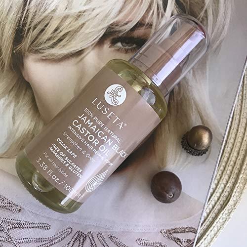 L LUSETA Luseta 100% Pure Natural Jamaican Black Castor Oil Hair Oil, Moisturizing & Healing, For Hair Growth 3.38oz