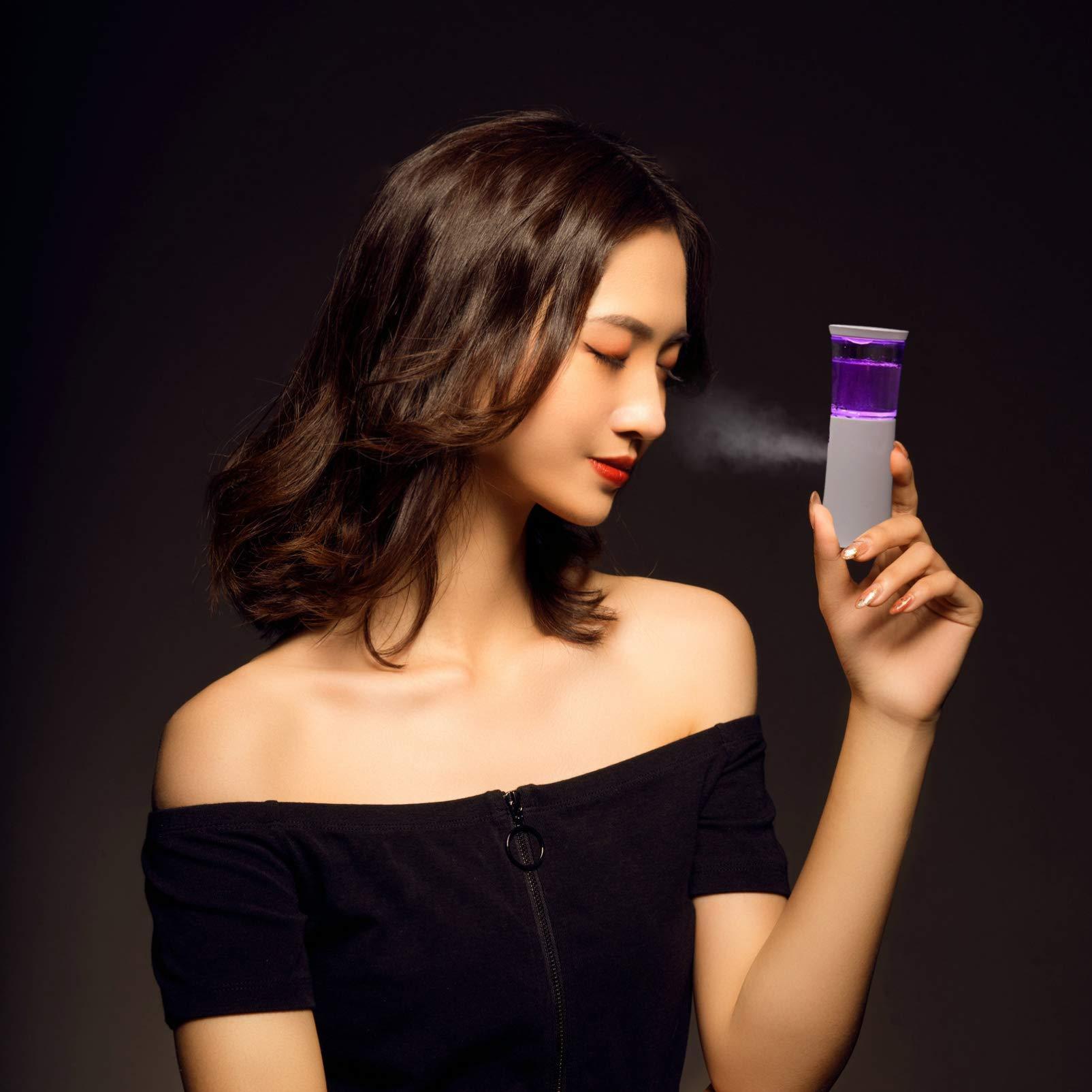 Healifty Healifty Portable Face Steamer Mini Facial Steamer 30ml Handy Facial Facial Mister Portable Moisturizing Mist Sprayer for Face Moisturizing Hydrating Portable