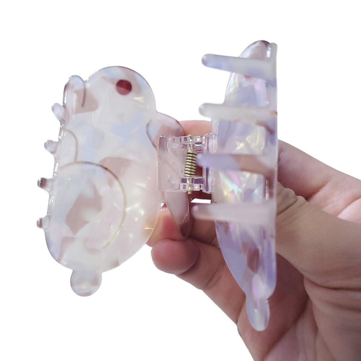 OMG Decor Cute Bunny Hair Clip,Acetate Hair Claw,Small Hair Clips for Women,Brown