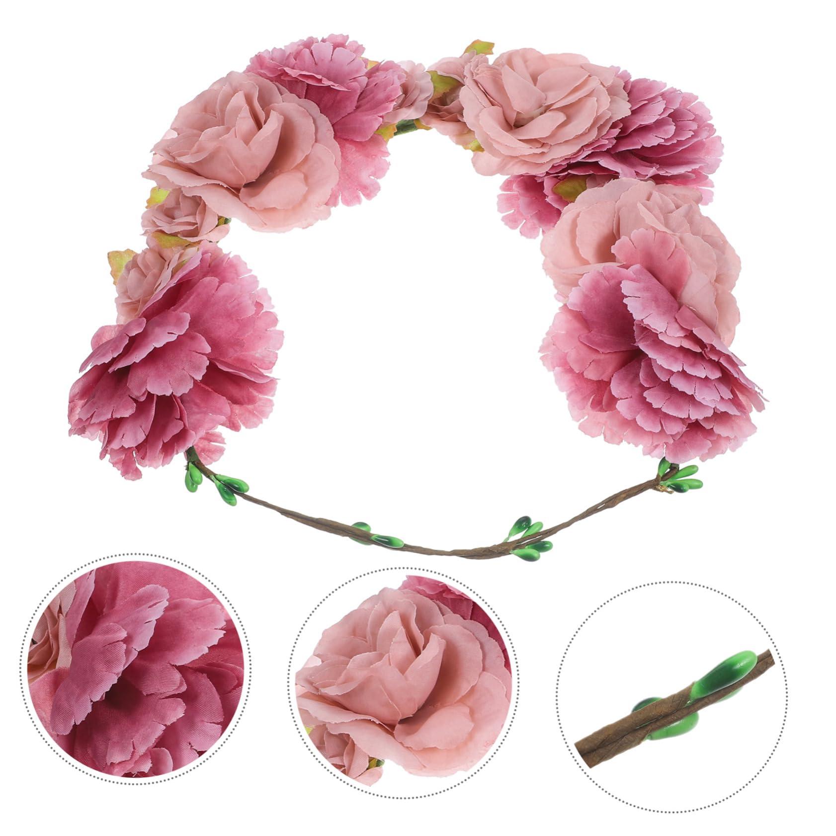Homoyoyo Homoyoyo Flower Headpiece Flower Headbands for Wedding Flower Headband Flower Wreath Bridal Headpieces Flower Crowns Head Bands for Women\'s Hair Floral Garland Crown Lily Bulk Bridesmaid