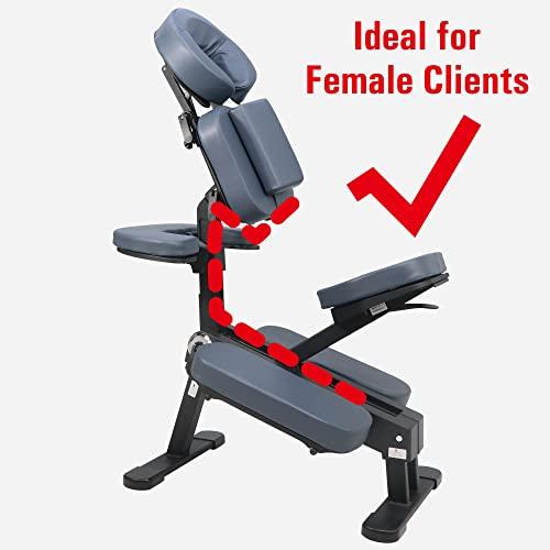 Master Massage Master Massage Gymlane Adjustable Portable Chair Ergonomic Design with 2-Inch Foam, Heavy-Duty Supports Up to 600 lbs