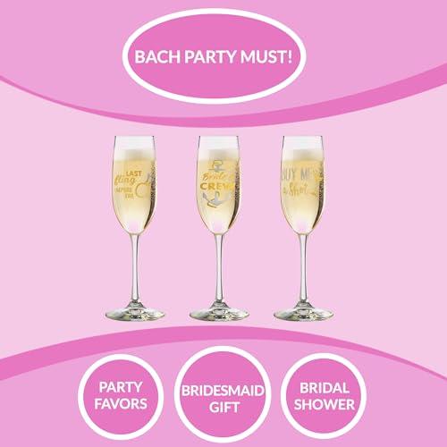 Bachelorettesy Bachelorettesy Wedding Temporary Tattoos 6 Sheets Bride Bachelorette Stickers 100+ Metallic Gold Tattoos for Bridal Party, Bachelorette Trip, Bridal Shower Party Decorations, Party Favors (Marina)