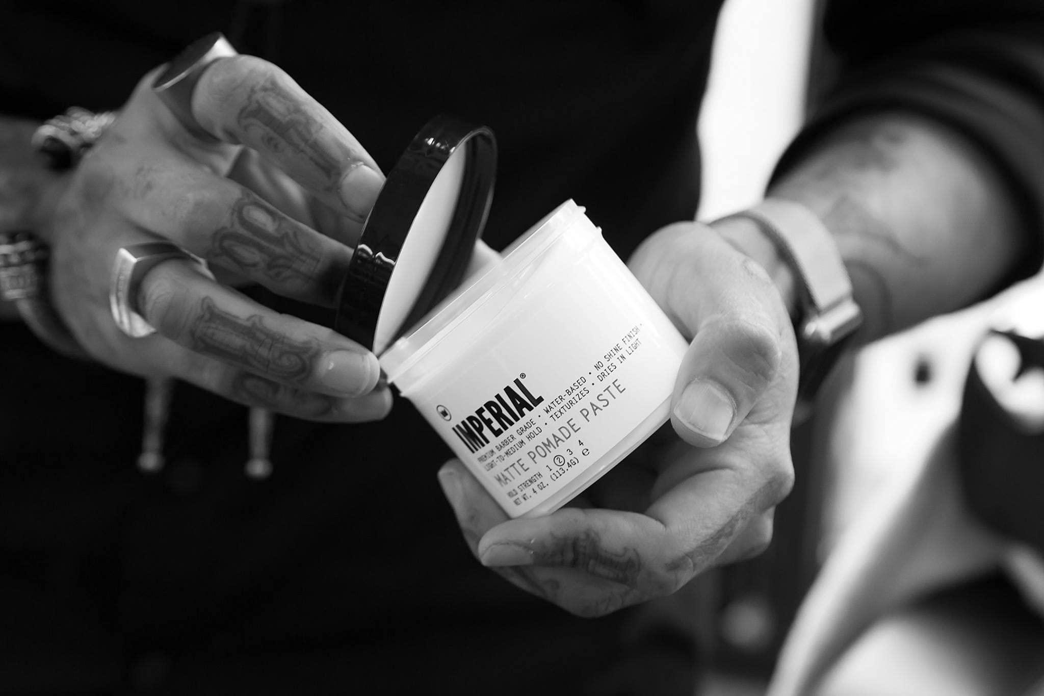 Imperial Barber Imperial Barber Grade Products Matte Pomade Paste - Light-Medium Hold, Natural, No-Shine Finish, Non-Greasy, Add Volume - 2 oz