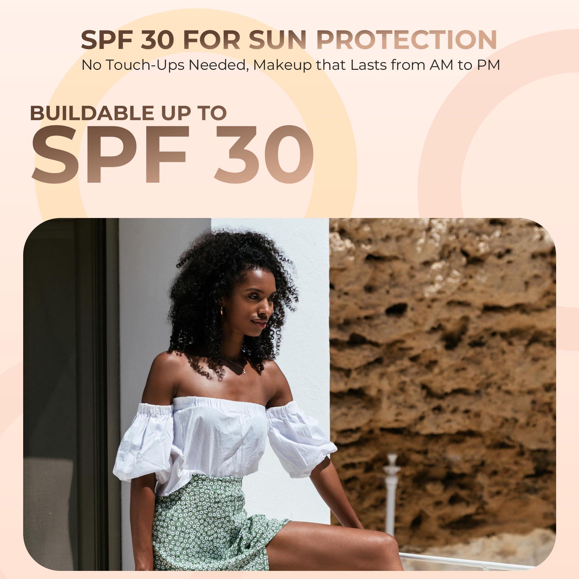 Sweet Face Minerals TRIO WITH BRUSHES (EBONY) Full Size Kit Mineral Makeup Brush Set Foundation Concealer Blush Bare Face Sheer Powder Cover