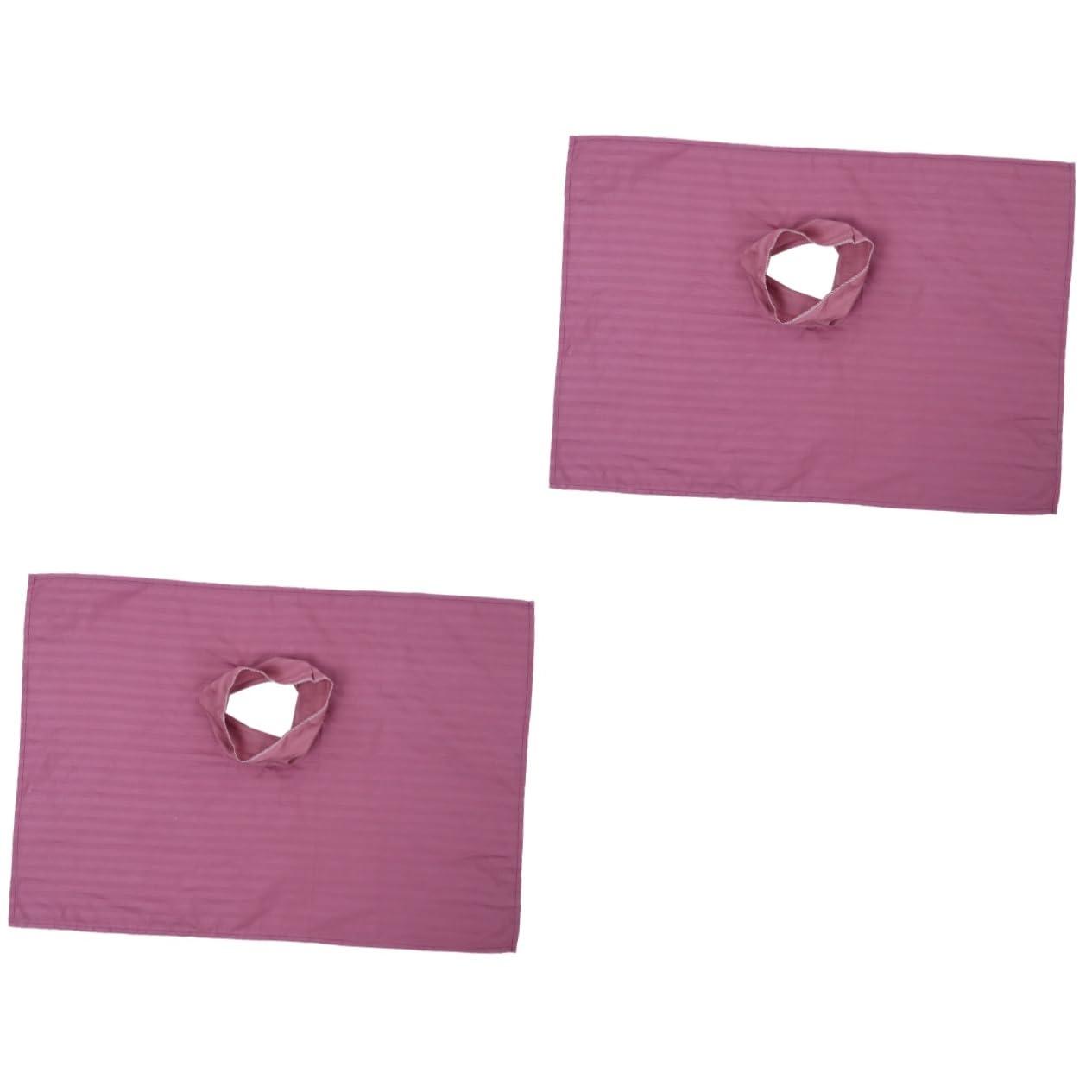 ABOOFAN ABOOFAN 2pcs Massage Table Towel Soft Prone Pillow Massage Headrest Massage Spa Bed Massage Cradle Massage Pillow Basic Massage Cushion Salon Pad Linen Satin Cloth