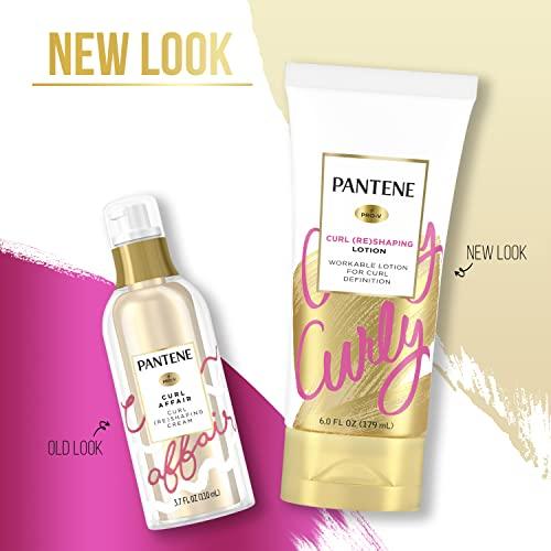 Pantene Pantene Pro-V Curl Cream Hair Lotion, Moisturizing Curl Defining Cream, Anti Frizz for Wavy or Curly Hair, with Vitamin B5, Pack of 3, 18 oz Total