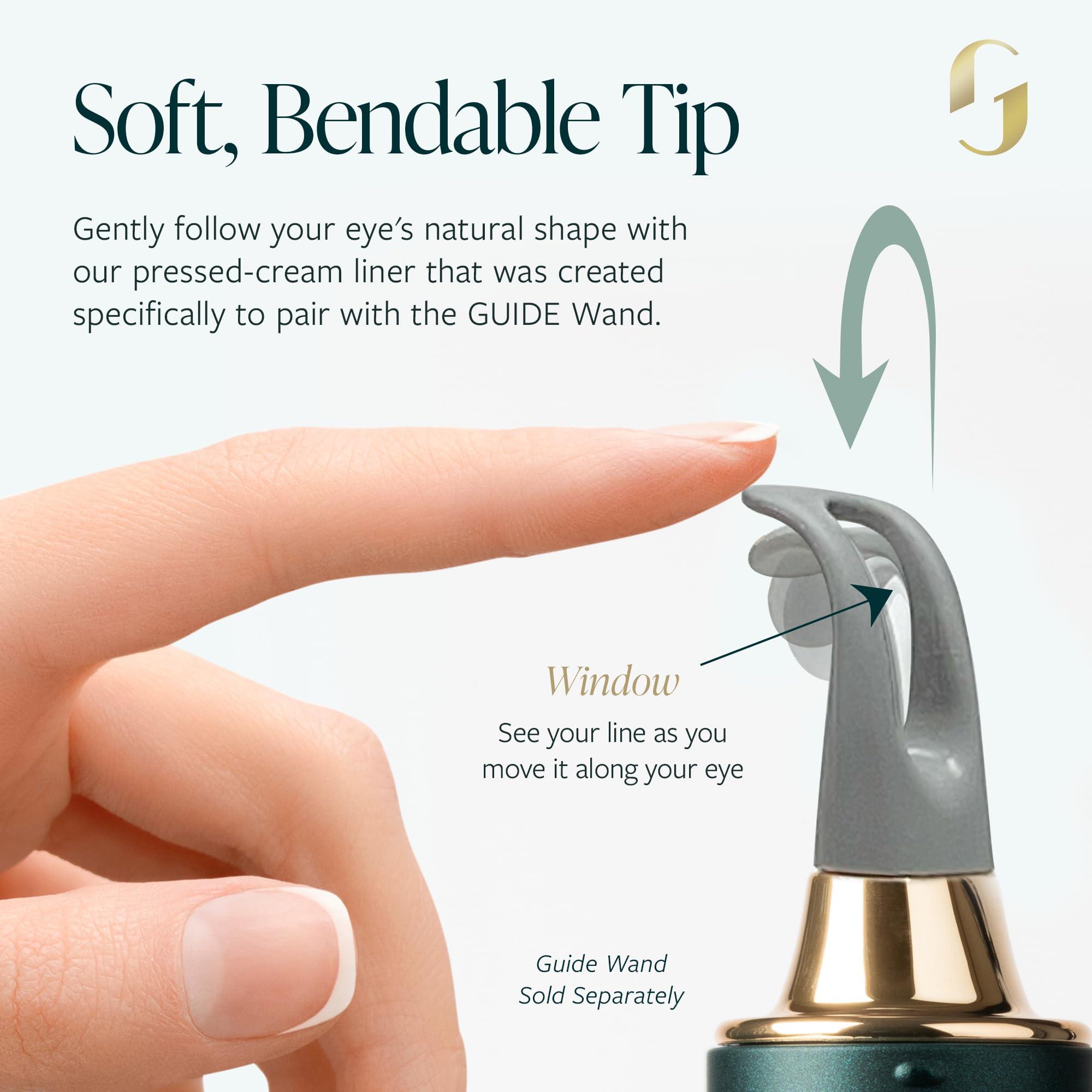 Guide Beauty GUIDE Beauty GUIDE Line Luxe Long-Wear Black Eyeliner Cream, Easy Tightlining & Winged Make-up, 0.14 oz (Black)