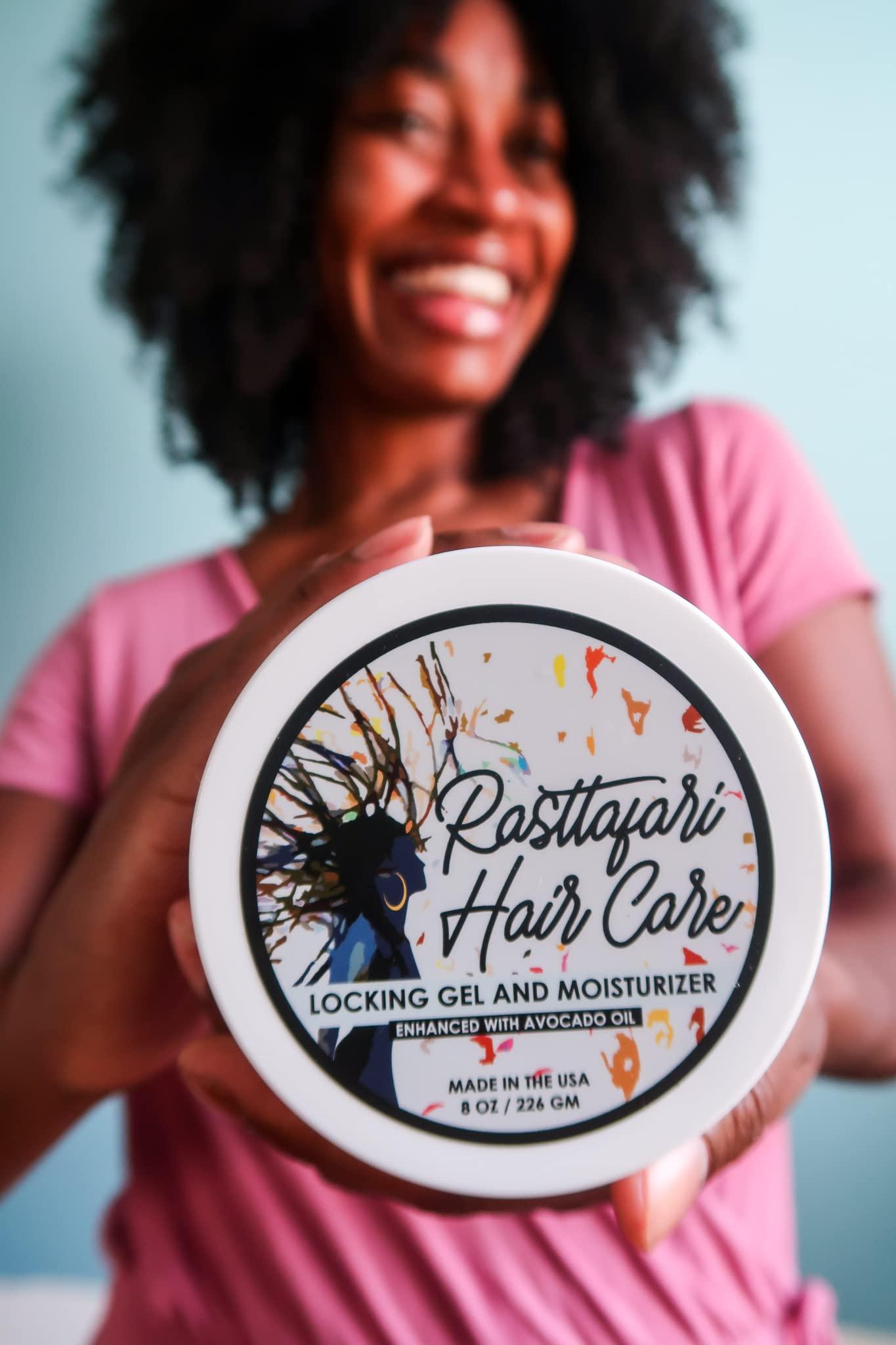 Rasttafari Hair Care Rastta Locs Water Base Locking Gel and Hair Moisturizer for Dreads with Avocado Oil for Dreadlocks, retwist, braids, styling and edges. *NO RESIDUE, FLAKING, WAX, SILICONE, SULFATE (8.00 oz)