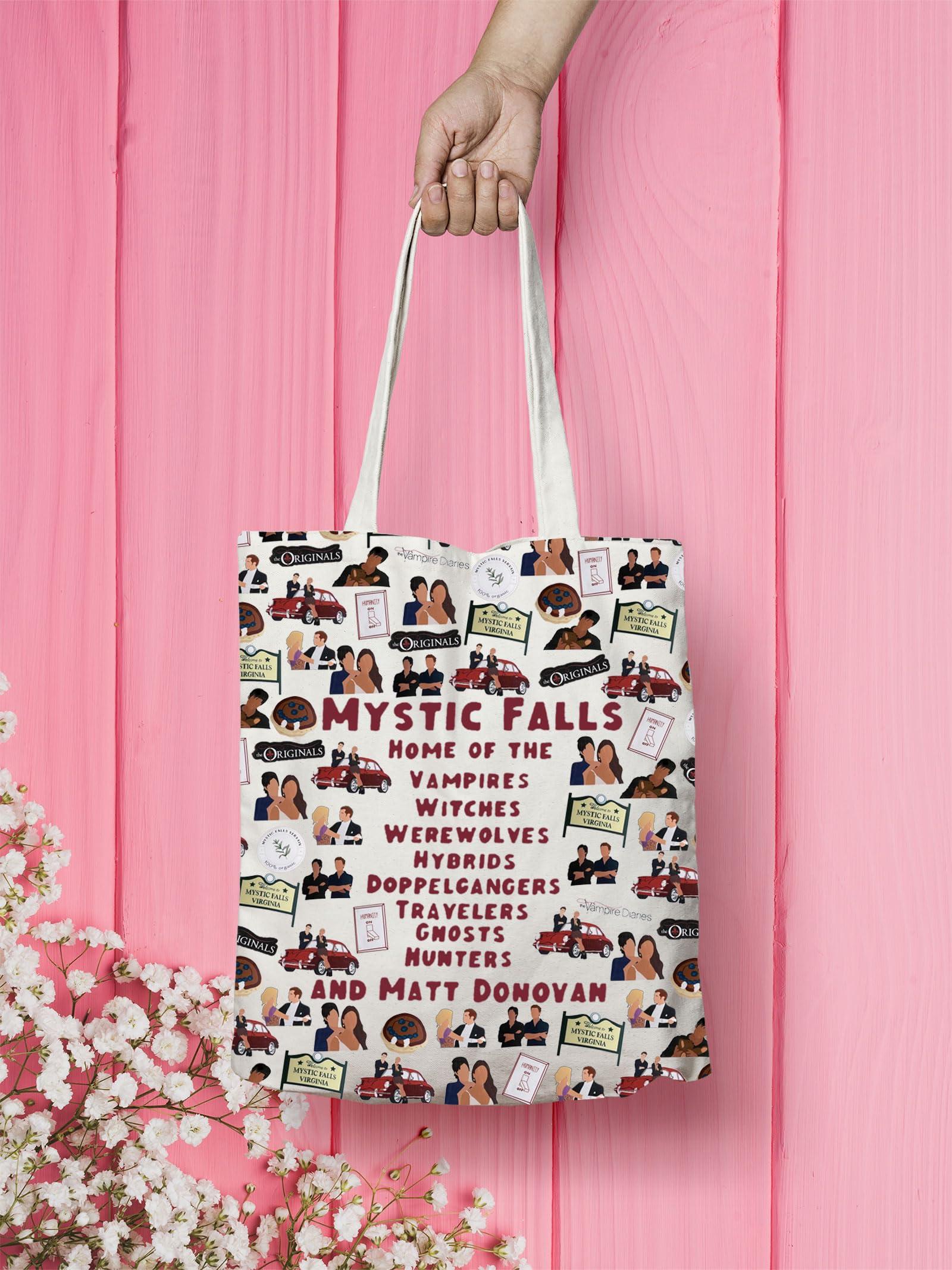 VAMSII VAMSII Vampire Lover Gifts Sa Brothers Tote Bag TV Series Inspired Gift Vampire Themed Gift (MATT DONOYAN tote)