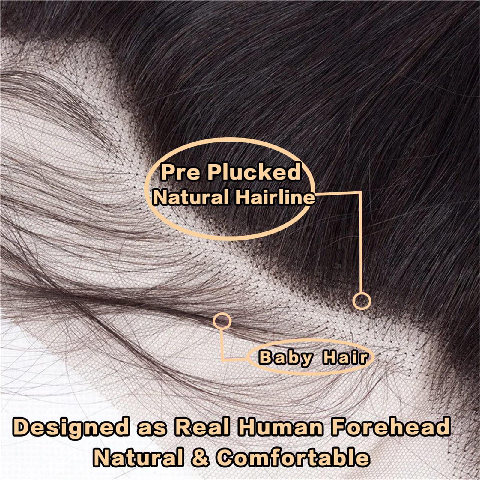 ROYAL IMPRESSION Deep Wave Ear To Ear 13x4 HD Lace Frontal Closure 100% Unprocessed Brazilian Virgin Human Hair Swiss Lace Frontal Closure 180% Density Brazilian Deep Curly Frontal Closures Natural Color (22 Inch)
